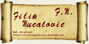 Filip Mučalović vizit kartica